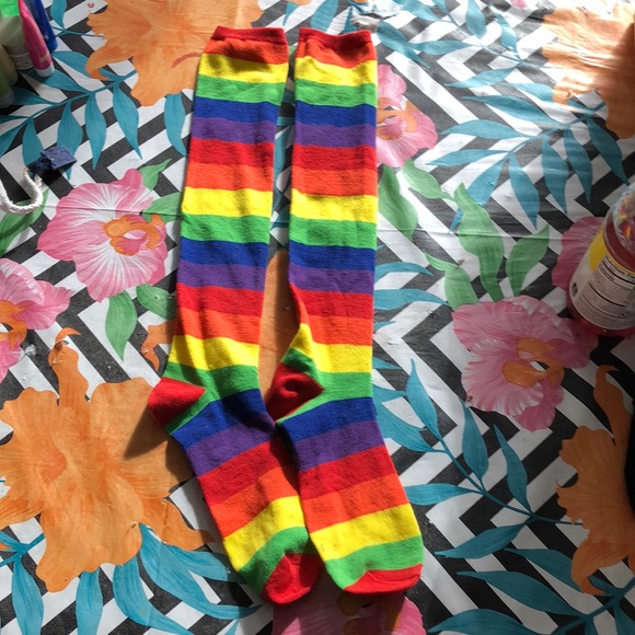 Hot Topic Accessories - Rainbow knee high socks